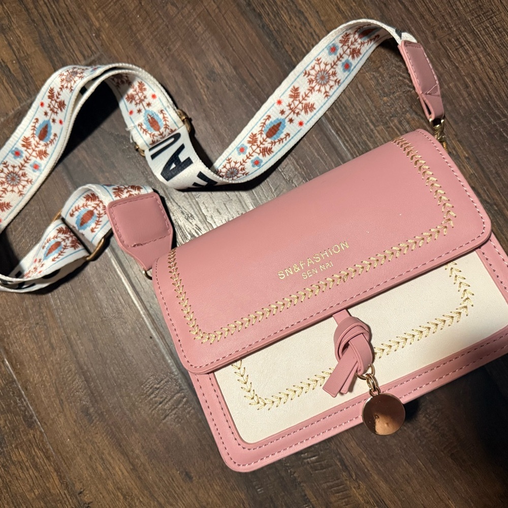 Pink and Cream Boutique Purse